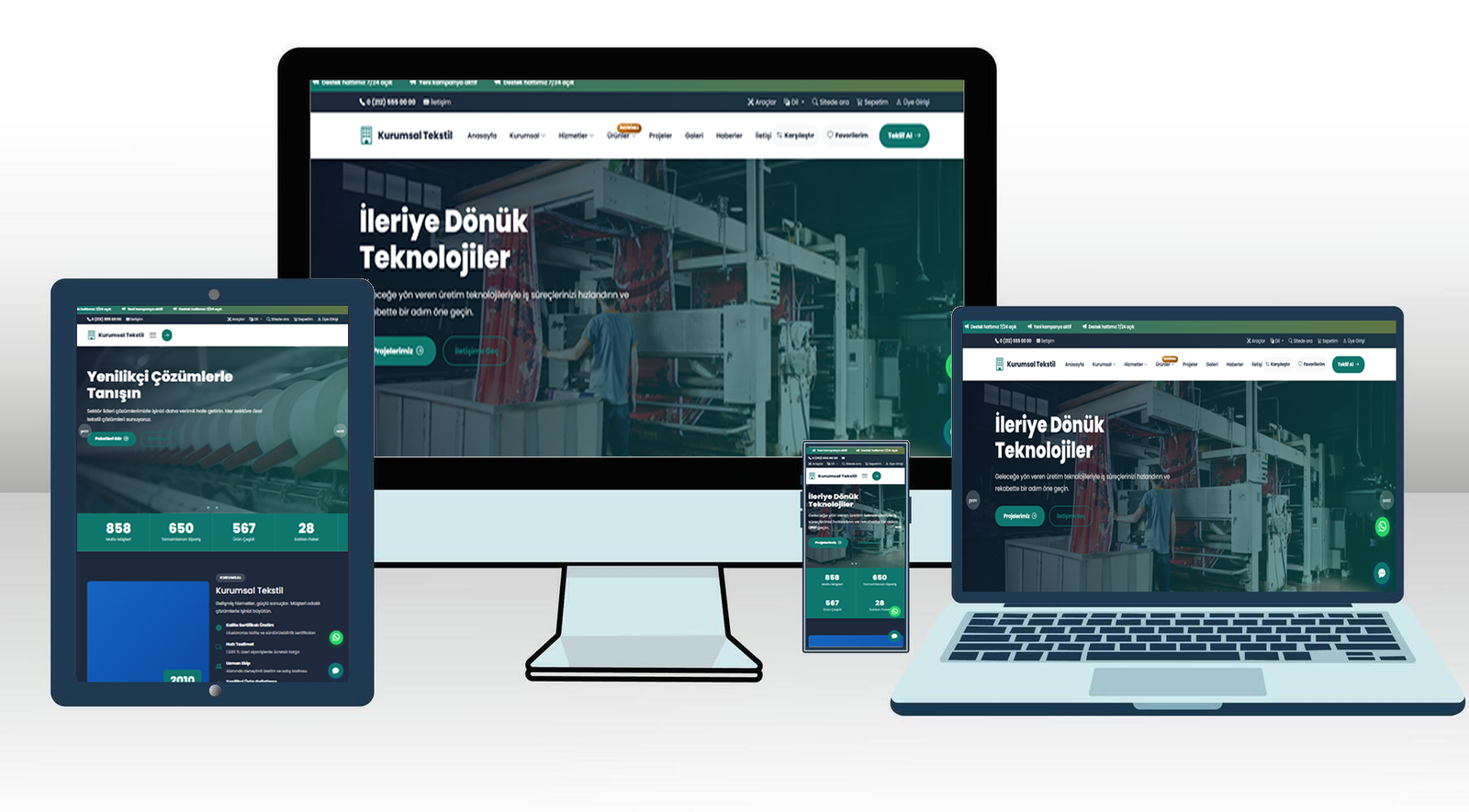Kurumsal Web Sitesi + Ürün Kataloğu & E-Ticaret Scripti (Mobil Uyumlu & Çok Dilli)